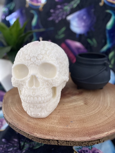 Black Raspberry & Vanilla Giant Sugar Skull Candle