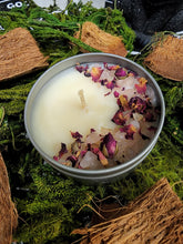 Load image into Gallery viewer, Rose Quartz &amp; Rose Quartz Scent Tin Candle