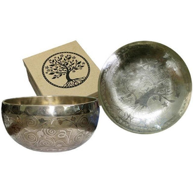 Hand Hammered Tree of Life Singing Bowl