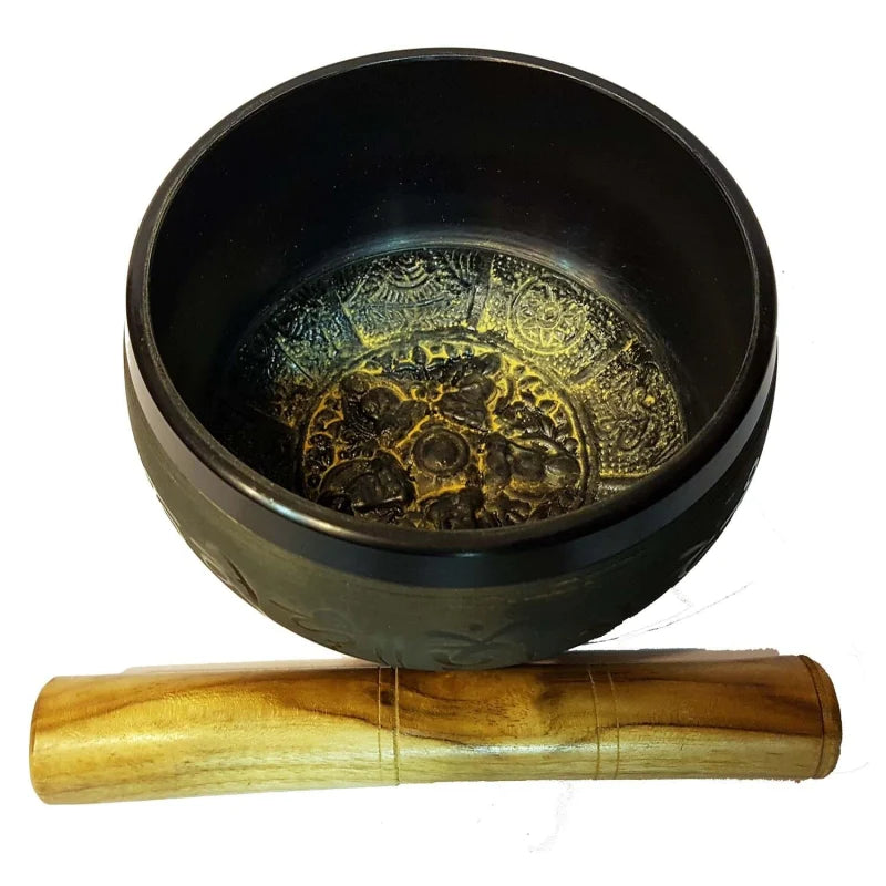 Brass Singing Bowl - Five Buddha 14cm