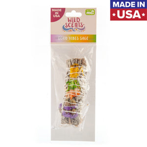 Sage & Dried Flowers Good Vibes - Smudge Stick