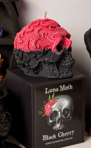 Japanese Honeysuckle Filigree Skull Candle