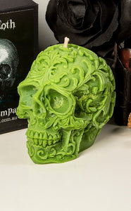 Nag Champa Filigree Skull Candle