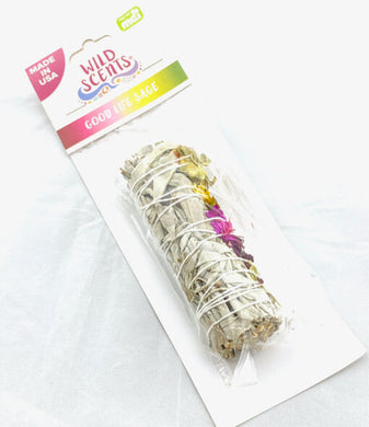 Sage & Dried Flowers Good Life - Smudge Stick