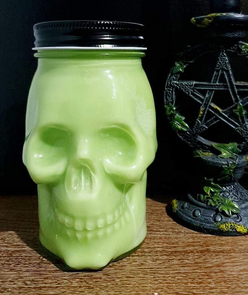 Amethyst Skull Mason Jar