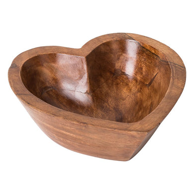 Wooden Bowl - Heart Shape 20cm