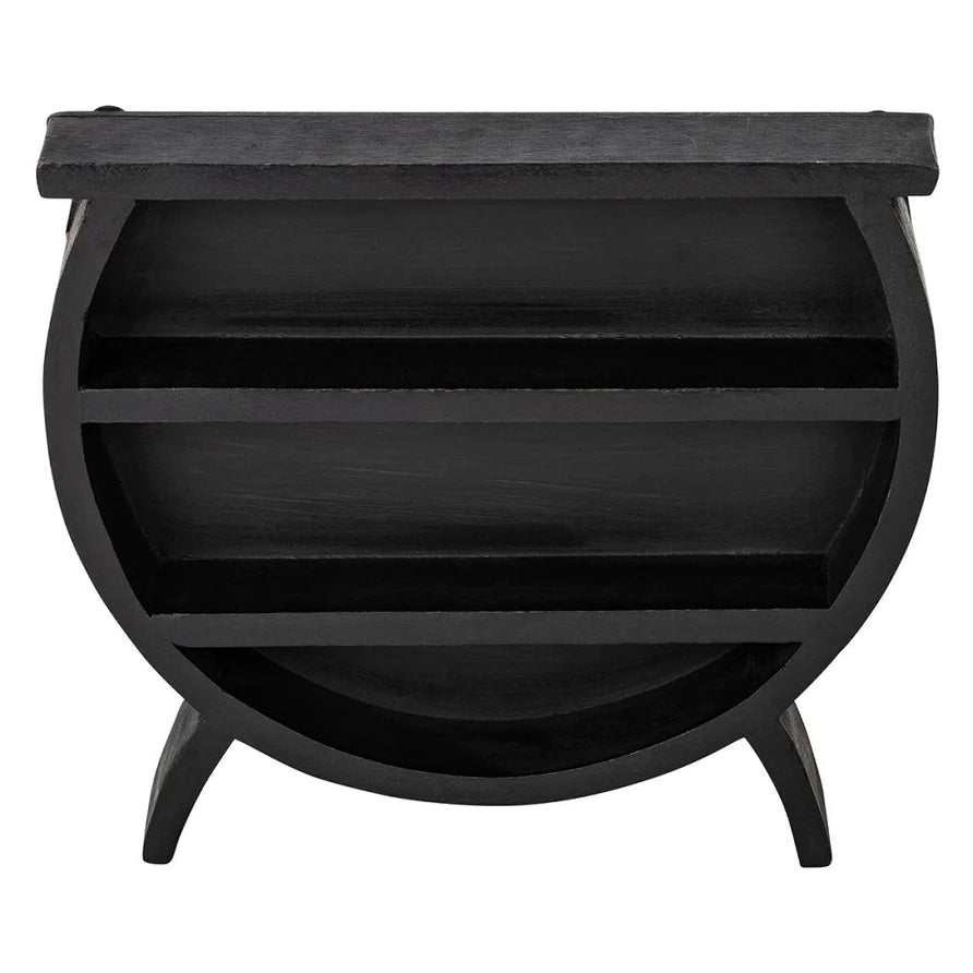 Hanging Wooden Shelf Cauldron Black 24 x 21 x 4cm