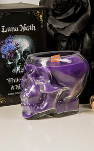 French Lavender Skull Jar