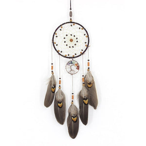 Dreamcatcher Earthy Tones with Gemstone Tree of Life 15cm