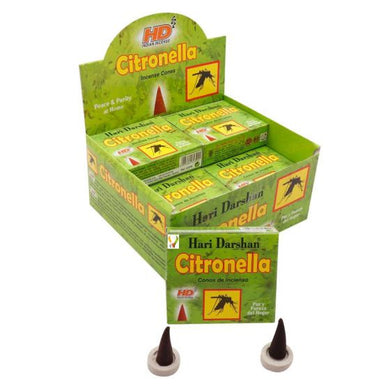 Incense Hari Darshan Cones Citronella 10 Pce