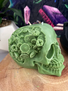 Bubblegum Steam Punk Skull Candle