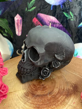 Load image into Gallery viewer, Lime, Basil &amp; Mandarin Rose Skull Candle