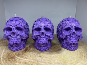 One Million Filigree Skull Candle