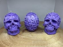 Black Raspberry & Vanilla Filigree Skull Candle