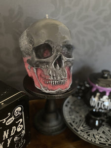 Rose Quartz Giant Anatomical Skull Candle