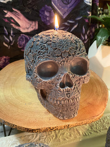 Hot Jam Doughnut Giant Sugar Skull Candle