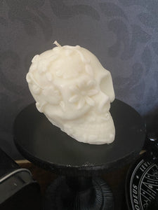 French Vanilla Bourbon Day of Dead Skull Candle