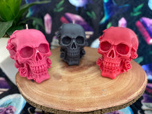 Load image into Gallery viewer, Moon Lake Musk Rose Skull Candle