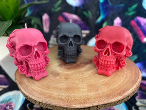 Moon Lake Musk Rose Skull Candle