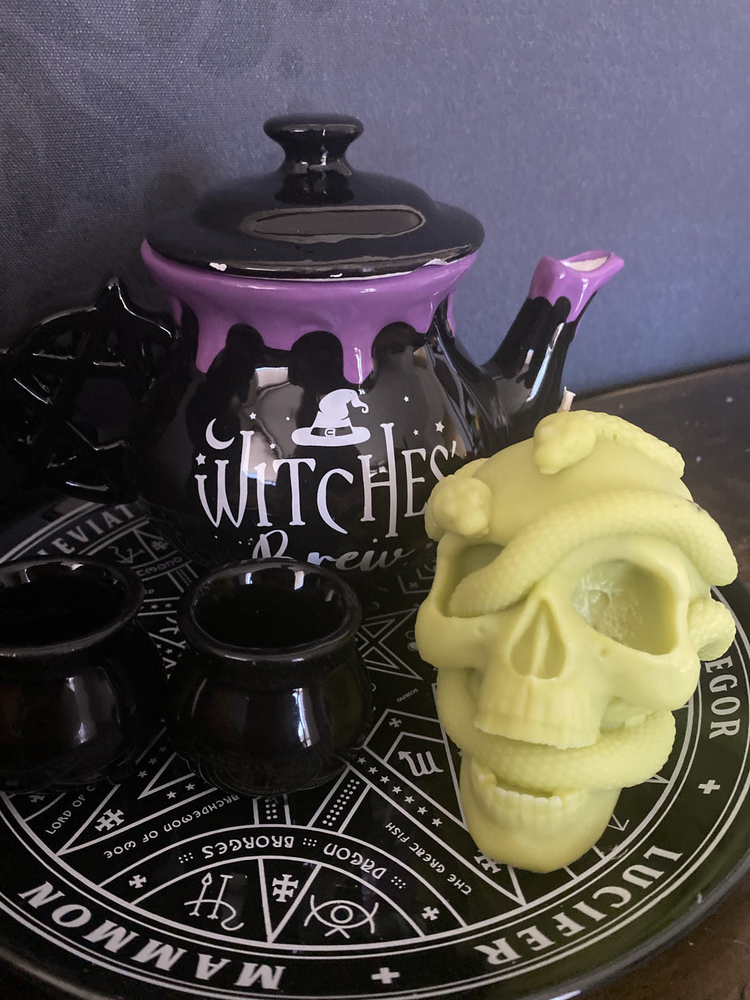 Hot Jam Doughnut Medusa Snake Skull Candle