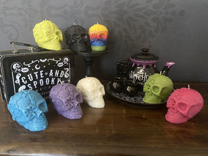 Star Dust Day of Dead Skull Candle