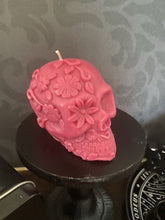 Load image into Gallery viewer, Lime, Basil &amp; Mandarin Day of Dead Skull Candle