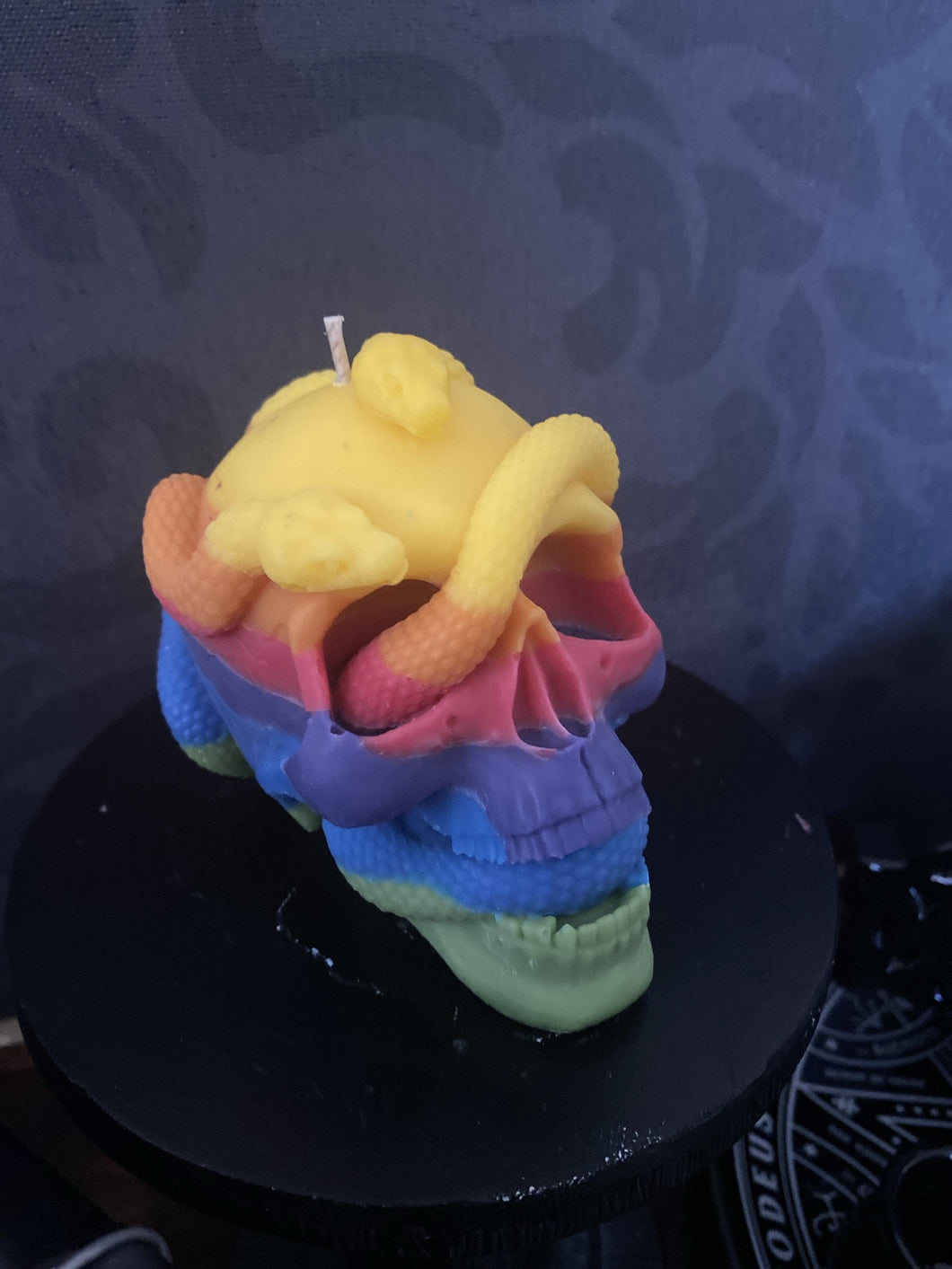 Frootloops Medusa Snake Skull Candle