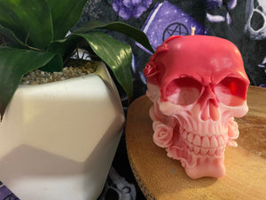 Rose Victorian Rose Skull Candle