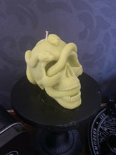 Load image into Gallery viewer, Redskin Lollies Medusa Snake Skull Candle