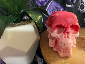 Lychee & Guava Rose Skull Candle