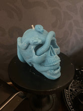 Load image into Gallery viewer, Lemongrass &amp; Sage Medusa Snake Skull Candle