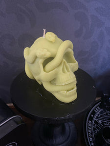 Japanese Honeysuckle Medusa Snake Skull Candle