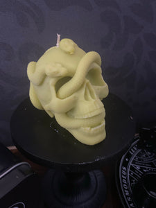 Lemongrass & Sage Medusa Snake Skull Candle