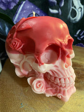 Load image into Gallery viewer, Love Spell Rose Skull Candle