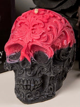 Load image into Gallery viewer, Bergamot &amp; Patchouli Filigree Skull Candle