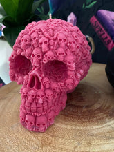 Load image into Gallery viewer, Rose Quartz Lost Souls Skull Candle