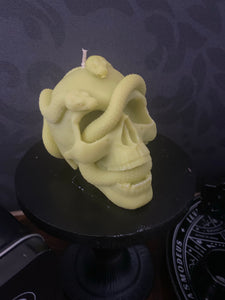 Dark Crystal Medusa Snake Skull Candle