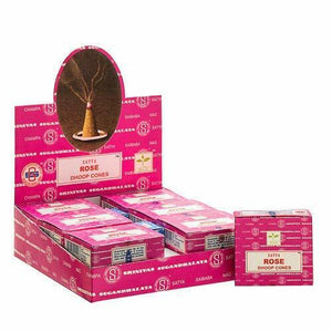 Incense Satya Cones Rose 12 Pce