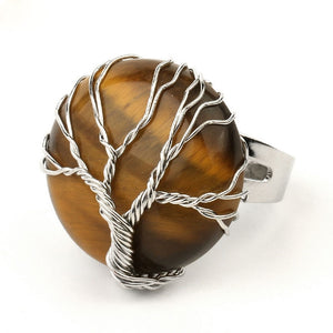 Tree of Life Ring: Tiger's Eye