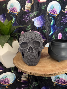 Juicy Watermelon Giant Sugar Skull Candle